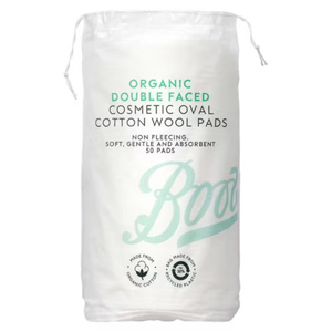 Organic Double Faced Cosmetic Oval Cotton Wool Pads 50 Pads