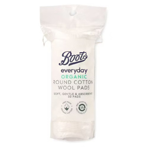 Boots Everyday Organic Round Cotton Wool Pads 50 Pads