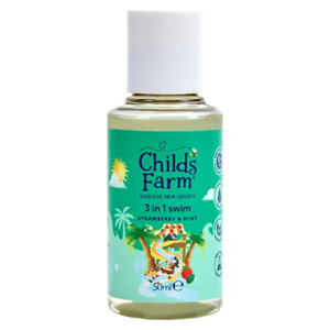 Childs Farm 3 in 1 Swim 50ml, Strawberry & Mint, Gentle Shampoo & Conditioner