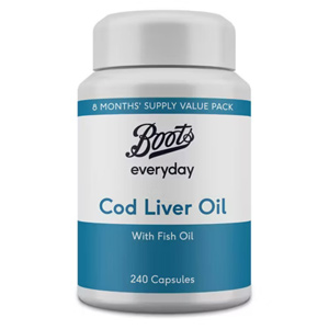 Boots Everyday Cod Liver Oil 240 Capsules