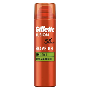 Gillette Fusion Shave Gel with Almond Oil, For Sensitive Skin