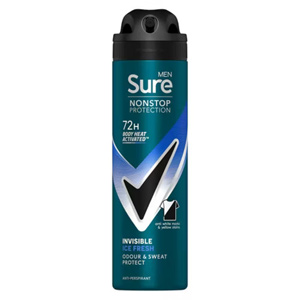 Sure Men Nonstop Protection Anti-Perspirant Aerosol Invisible Ice Fresh