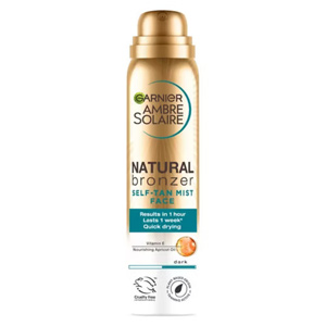Garnier Ambre Solaire Natural Bronzer Quick Drying Dark Self Tan Face Mist
