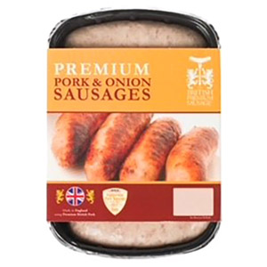 British Premium Sausages 6 Pack Pork & Onion