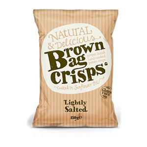 Brown Bag Crisps Lightly Salted