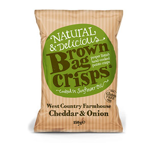 Brown Bag Crisps West Country Farmhouse Cheddar & Onion
