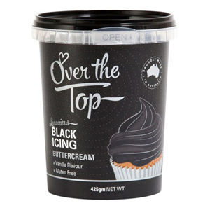 Over The Top Black - 425g Buttercream x 6