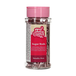 FunCakes Pink - Metallic Sugar Rods 70g