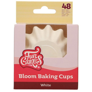 FunCakes White - Bloom Baking Cups Pack Of 48