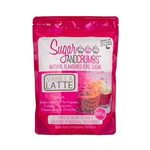 Sugar & Crumbs Vanilla Latte Icing Sugar 500g (Bulk Buy Pack Of 6)