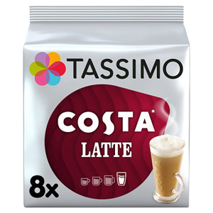 Tassimo Costa Latte Coffee Pods 6 Serving