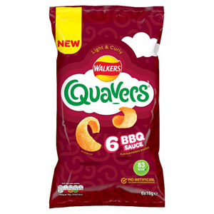 Walkers Quavers BBQ 6 Pack