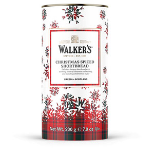 Walkers Christmas Spiced Shortbread Rounds Tube