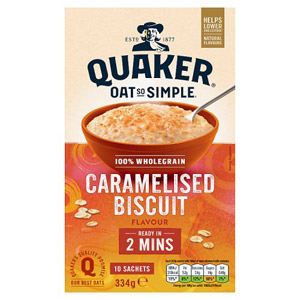 Quaker Oat So Simple Caramelised Biscuit 10 Sachets