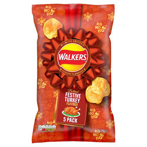 Walkers Festive Turkey Crisps 5 Pack