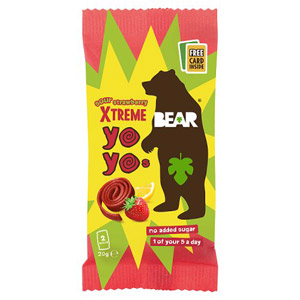Bear Pure Super Sour Yoyo's Strawberry & Apple