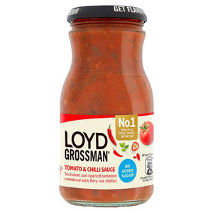 Loyd Grossman No Added Sugar Tomato & Chilli Sauce