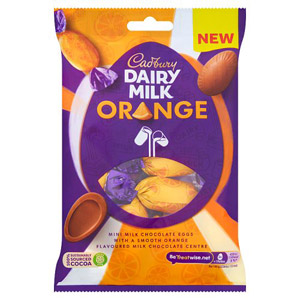 Cadbury Dairy Milk Orange Mini Filled Eggs Bag