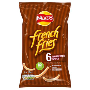 Walkers French Fries Worcester Sauce 6 Pack