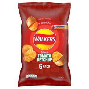 Walkers Tomato Ketchup Crisps 6 Pack