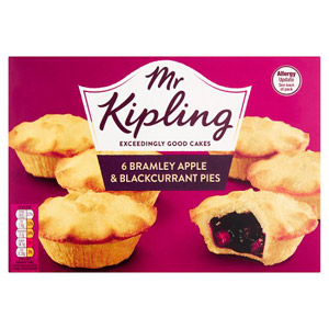 Mr Kipling Apple and Blackcurrant Pies 6 Pack