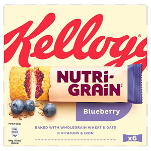 Kelloggs NutriGrain Blueberry 6 Pack