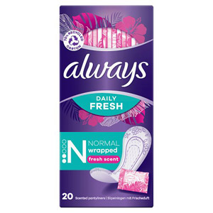 Always Dailies Single Panty Liners Fresh 20 Pack