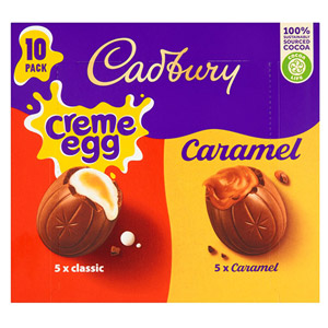 Cadbury Mixed Creme Egg and Caramel Egg 10pk