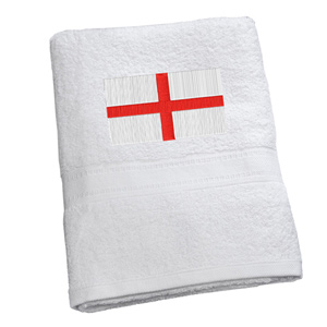 Luxury Cotton Bath Towel with Saint Georges Cross Embroidered Logo