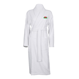 Luxury Bathrobe with Welsh Flag Embroidered Logo