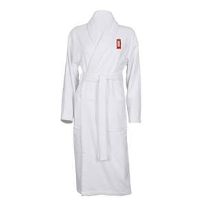 Luxury Bathrobe with Red Phone Box Embroidered Logo