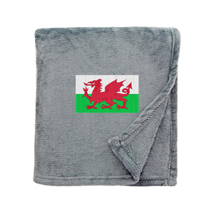 Shimmering Snuggle Blanket with Welsh Flag Embroidered Logo