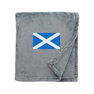 Shimmering Snuggle Blanket with Scottish Flag Embroidered Logo