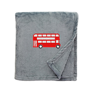 Shimmering Snuggle Blanket with London Bus Embroidered Logo