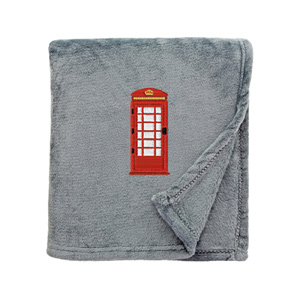 Shimmering Snuggle Blanket with Red Phone Box Embroidered Logo