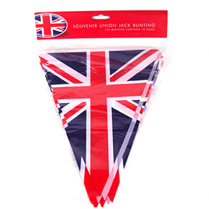 Union Flag Bunting PVC 12 Foot 10 Flags