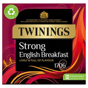 Twinings English Strong 1706 Tea Bags 80s