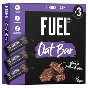 FUEL10K Chocolate Protein Cereal Oat Bars 3x45g