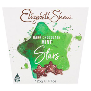 Elizabeth Shaw Dark Chocolate Mint Stars x 6