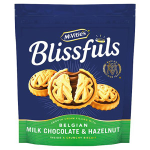 Mcvities Blissfuls Milk Choc and Hazelnut