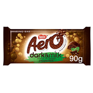 Nestle Aero Dark and Milk Peppermint Block