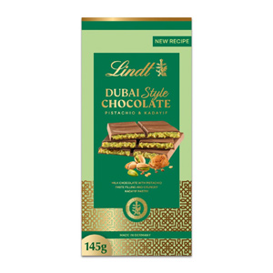 Lindt Dubai Style Milk Chocolate Bar Pistachio And Kadayif