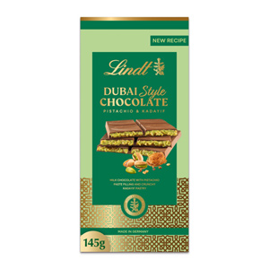 Lindt Dubai Style Milk Chocolate Bar Pistachio And Kadayif