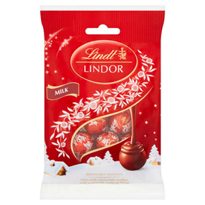 Lindt Lindor Christmas Milk Chocolate Mini Truffles Bag