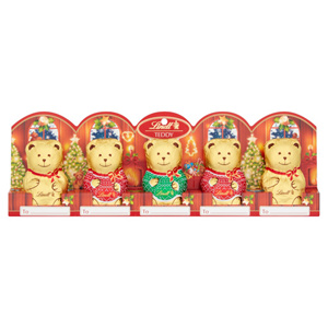 Lindt Teddy Christmas Milk Chocolate 5 Pack