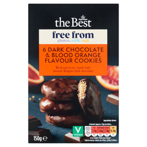 Morrisons The Best Free From Dark Choc & Blood Orange Flavour Cookies