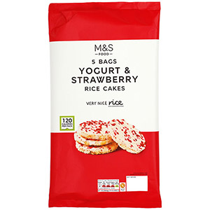 Marks and Spencer Yoghurt & Strawberry Rice Cakes 5pk