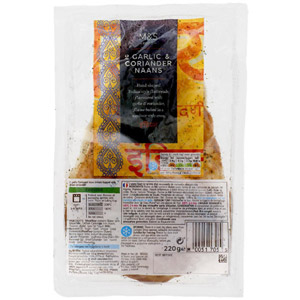 Marks and Spencer 2 Garlic & Coriander Naan