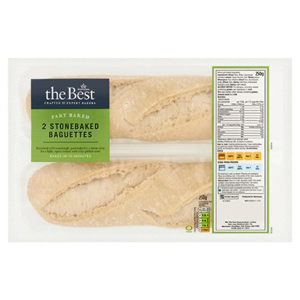 Morrisons The Best Part Baked Sourdough Stonebaked Baguettes