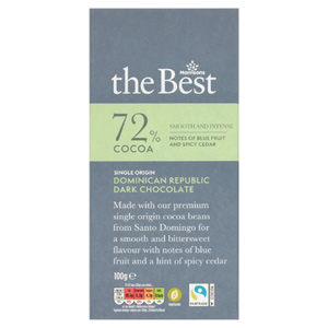 Morrisons The Best 72% Cocoa Dominican Republic Dark Chocolate